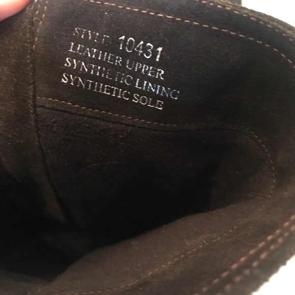 Navy Sueded Leather Boots - Picture 6 of 8